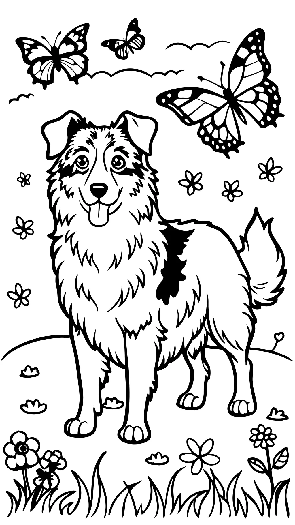 australian shepherd coloring page